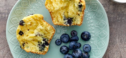 Muffins aux bleuets et au maïs
