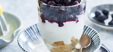 Mini-cheesecake aux myrtilles