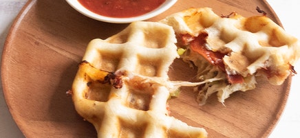 Pepperoni Pizza Waffles