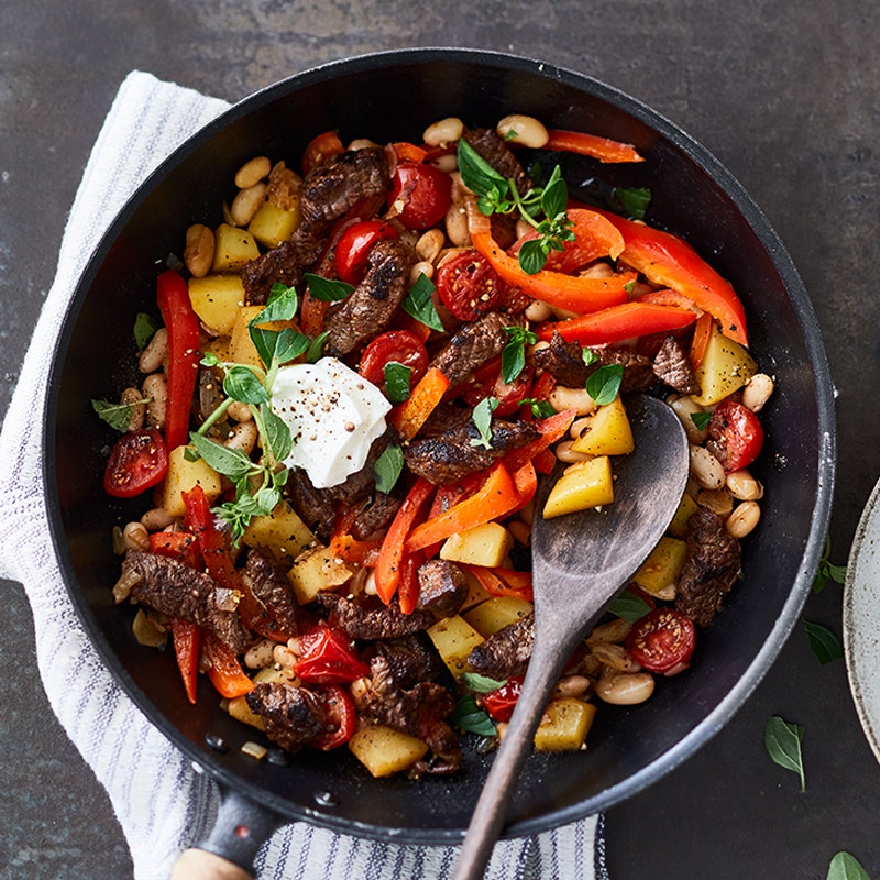 Paprika-Steak-Pfanne