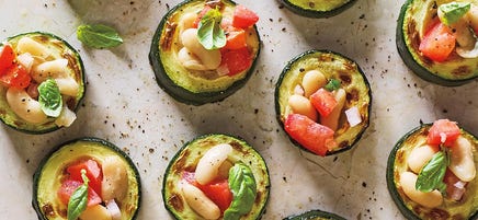 White bean courgette bites
