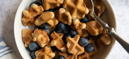 Mini-gaufres à la cannelle façon céréales