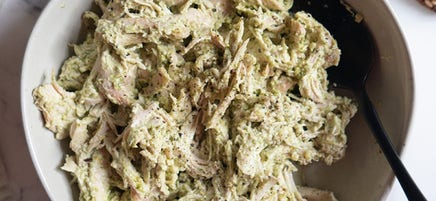 Easy pesto chicken salad