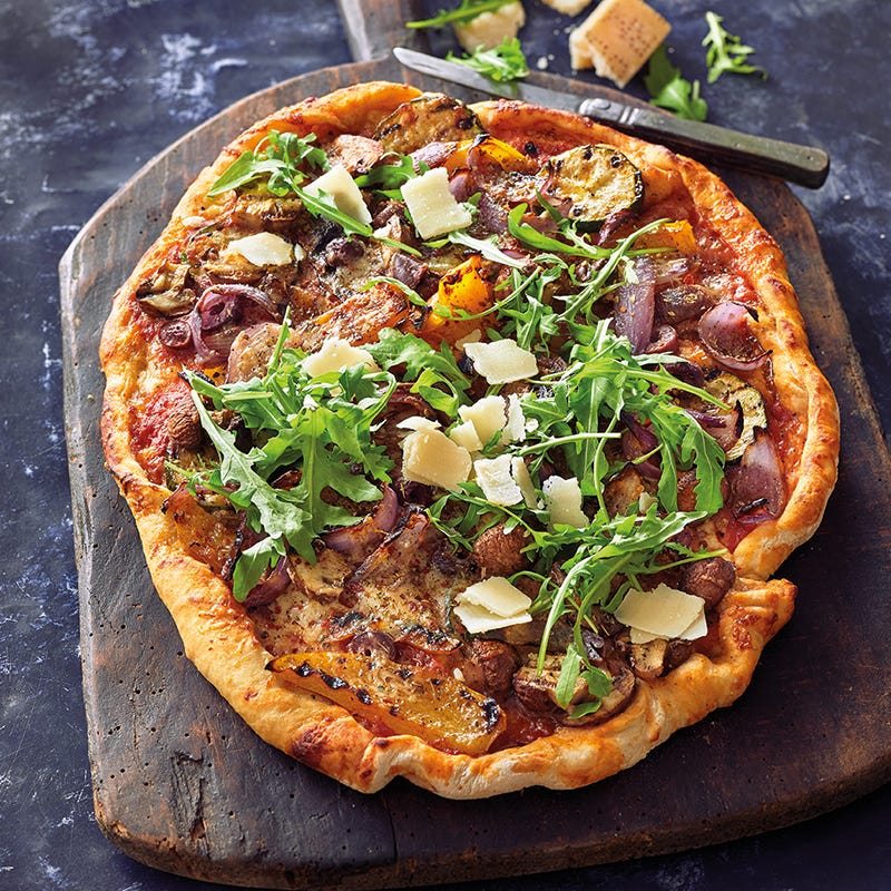 Rustikale Grillgemüse-Pizza