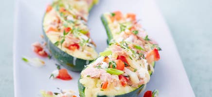 Gefüllte Zucchini mit Thunfisch
