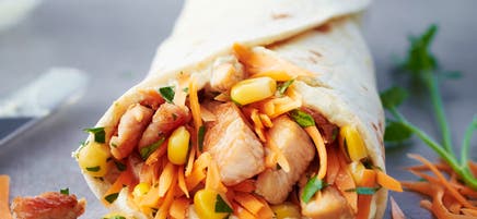 Wrap à l’émincé de dinde et à la crème de curry
