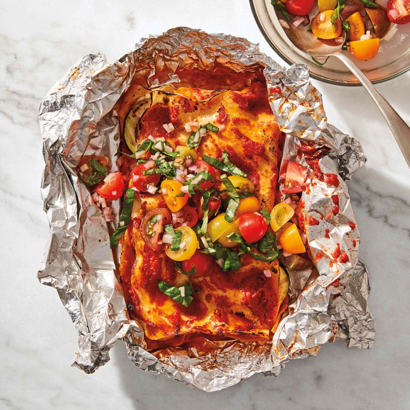 Grilled lasagna packets