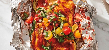 Grilled lasagna packets