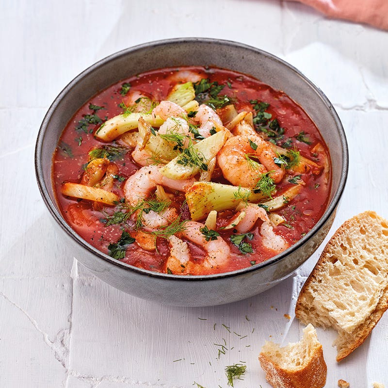 Garnelentopf mit Fenchel