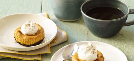 Mini Pumpkin Pie Cheesecakes