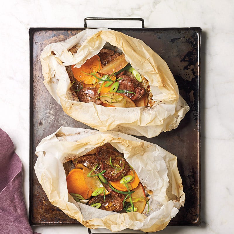 Karibisches Schwein mit Süßkartoffeln