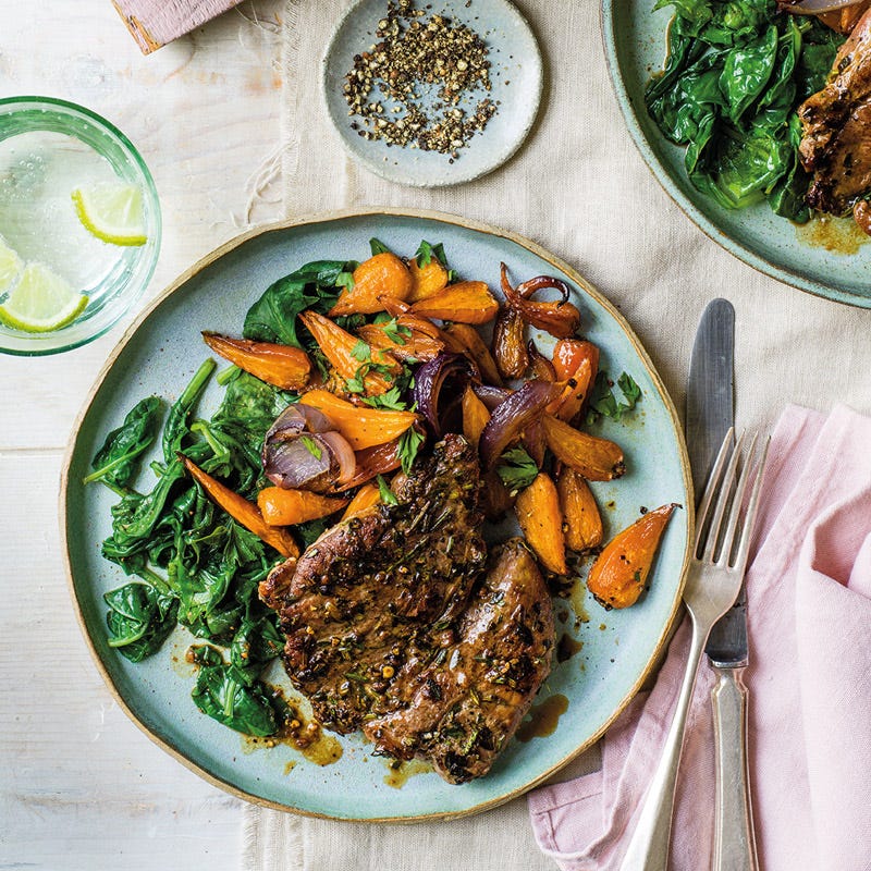 Lammlachs mit Honigkarotten