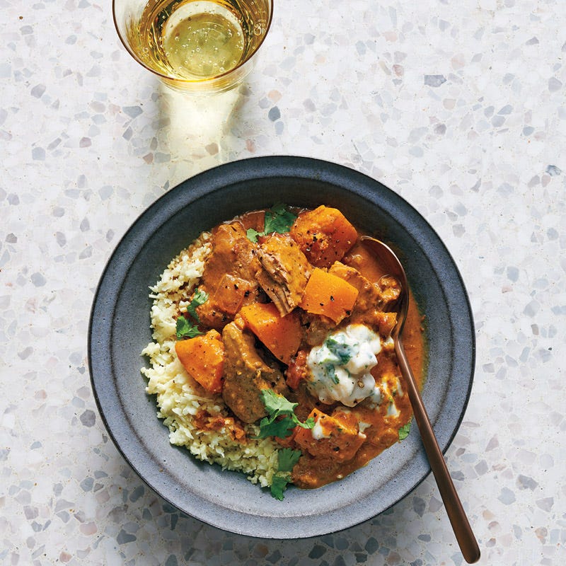 Lammkorma mit Bananen-Raita