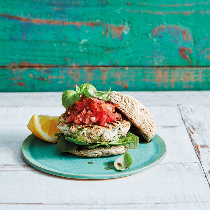 Pilzburger mit Chilihähnchen