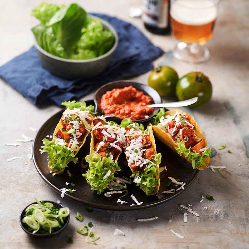 ViktVäktarna - Tacos med rostad sötpotatis och het mandelsås