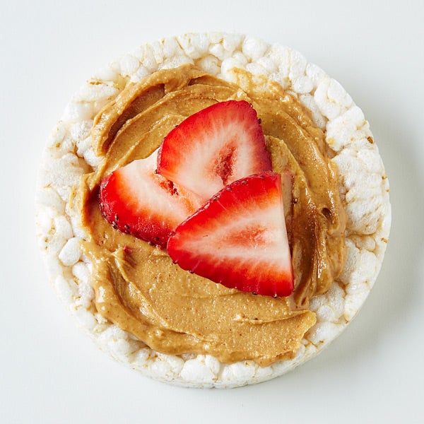 PB and Strawberry Rice Cake