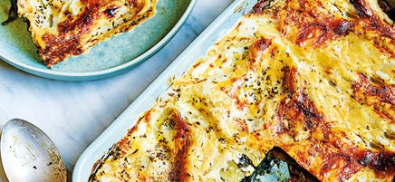Pilz-Lasagne mit Spinat