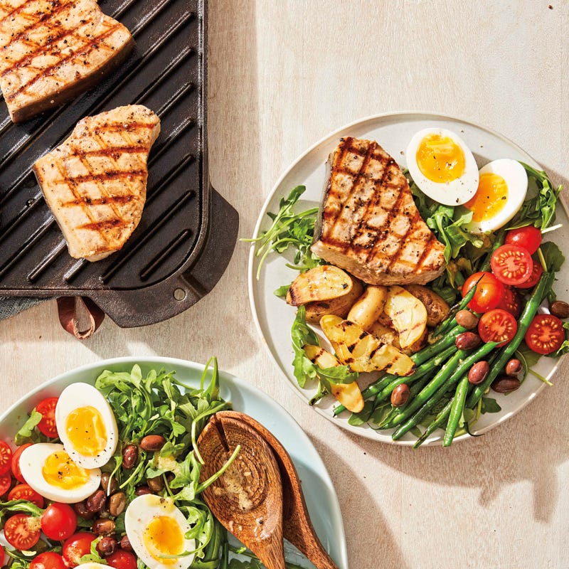 Grilled swordfish Niçoise