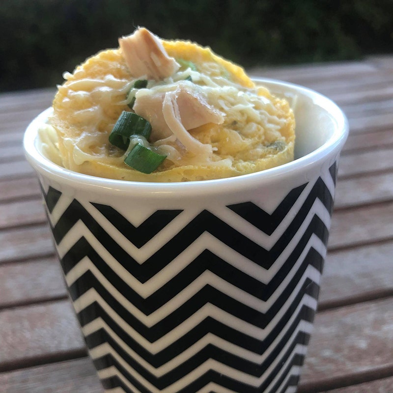 Sarah’s chicken and asparagus quiche cup