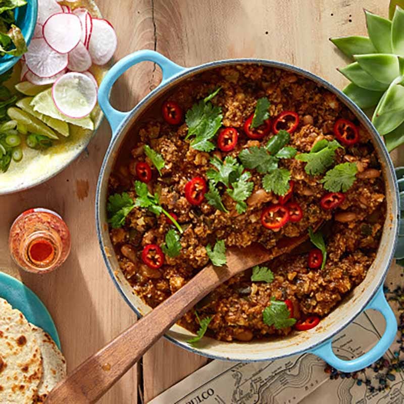 Photo of Cauliflower, white bean, and hominy chili by WW