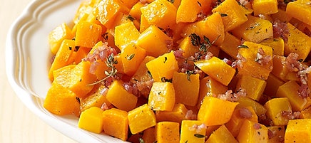Courge musquée à l’érable avec pancetta croustillante