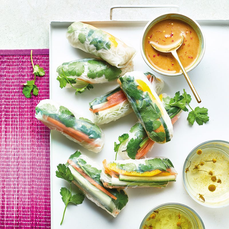 Summerrolls mit Erdnussdip