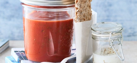 Schnelle Tomatensuppe to go