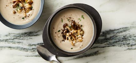 Potage crémeux aux champignons