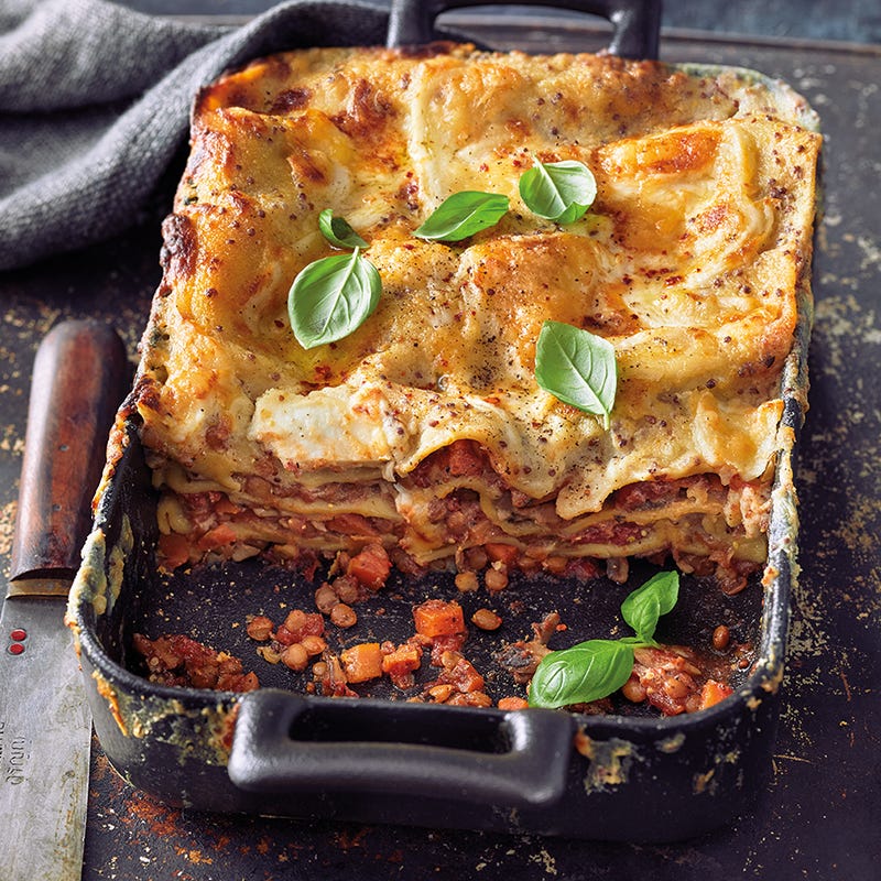 Gemüse-Linsen-Lasagne