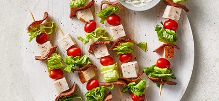 Turkey Club Skewers