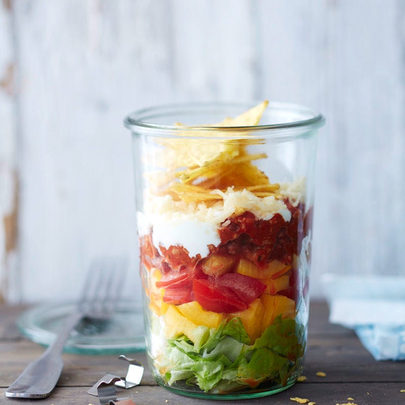 Knuspriger Tortillaschichtsalat