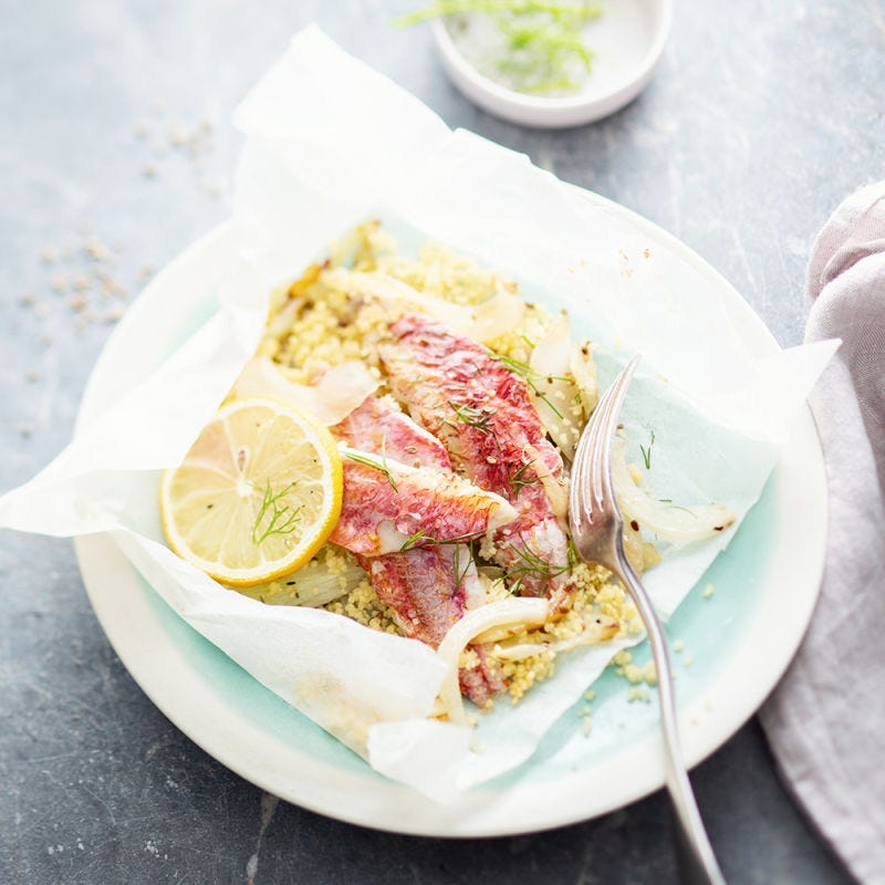 Papillote de rouget au fenouil