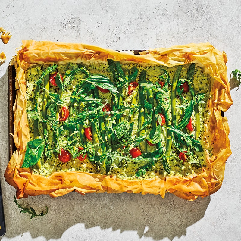 Veggie phyllo tart
