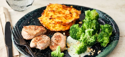 Schweinemedaillons mit Karottenrösti
