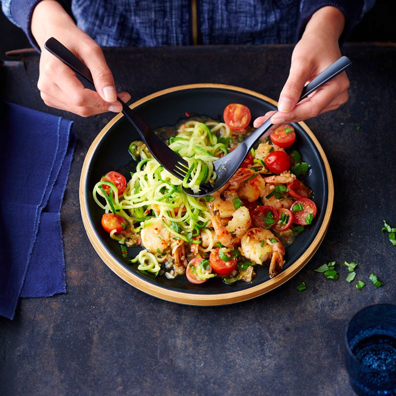 Zucchininudeln aglio e olio