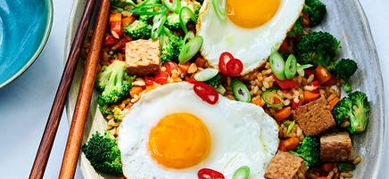 Tempeh and egg fried rice