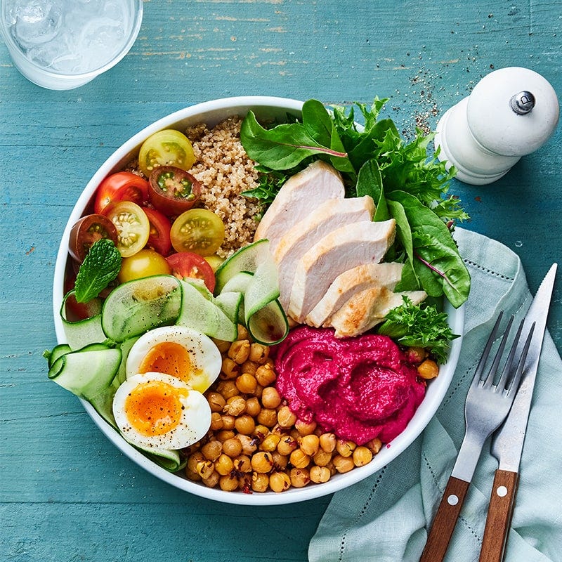 Protein grain bowls
