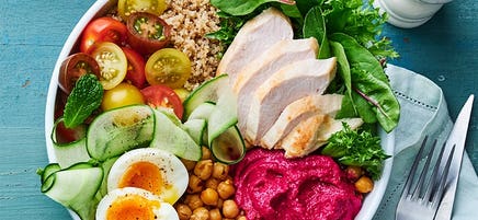 Protein grain bowls