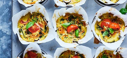 Rice and cheese frittatas