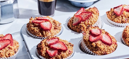 strawberry and cottage cheese muffins