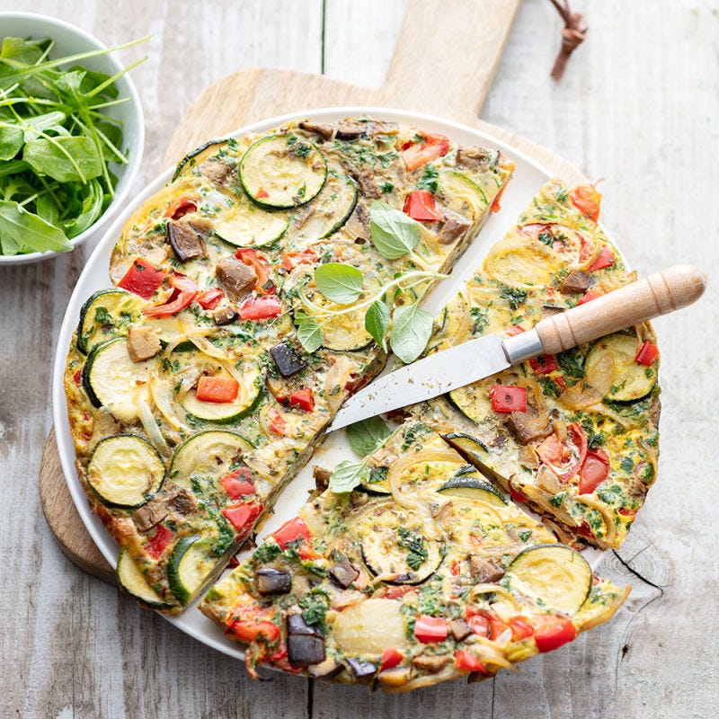 Tortilla aux légumes d'été