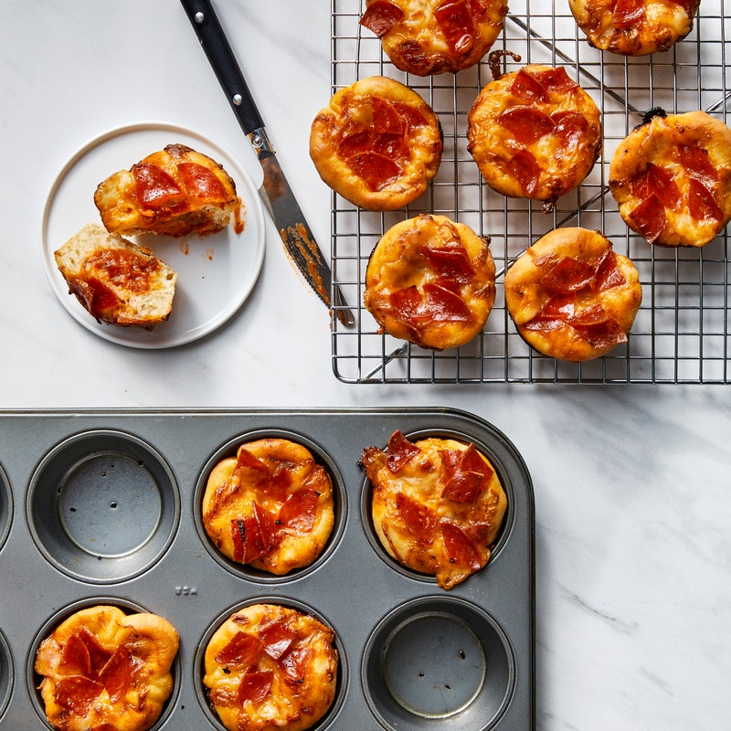 Pizzamuffins met pepperoni