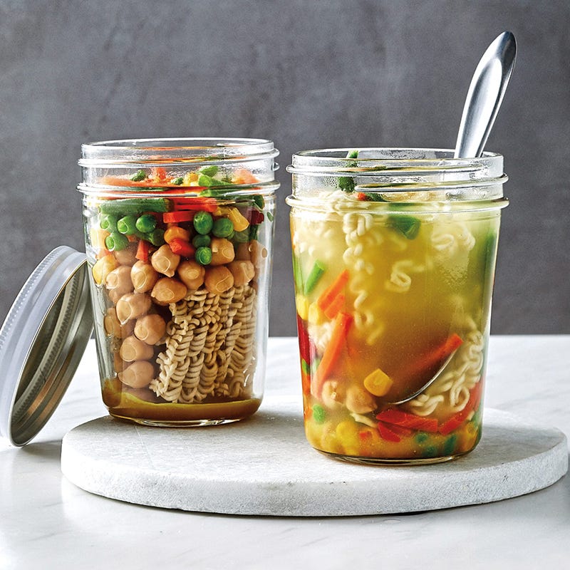 Photo of Chickpea and vegetable noodle soup jars by WW