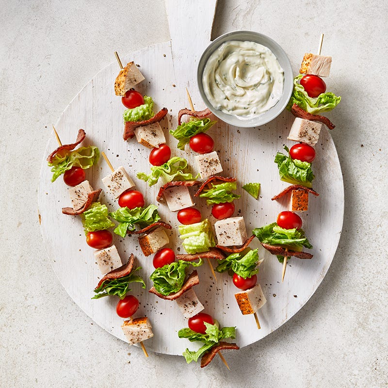 Chicken Caesar skewers