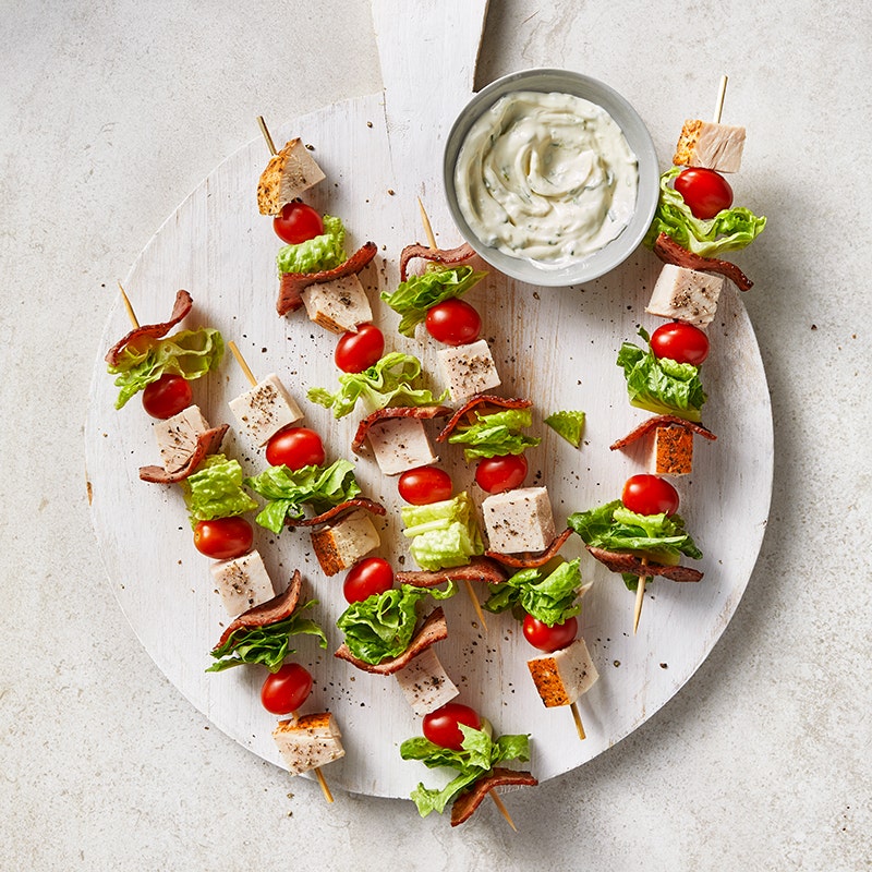 Chicken Caesar skewers