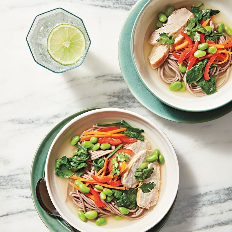 Nouilles au poulet et aux légumes