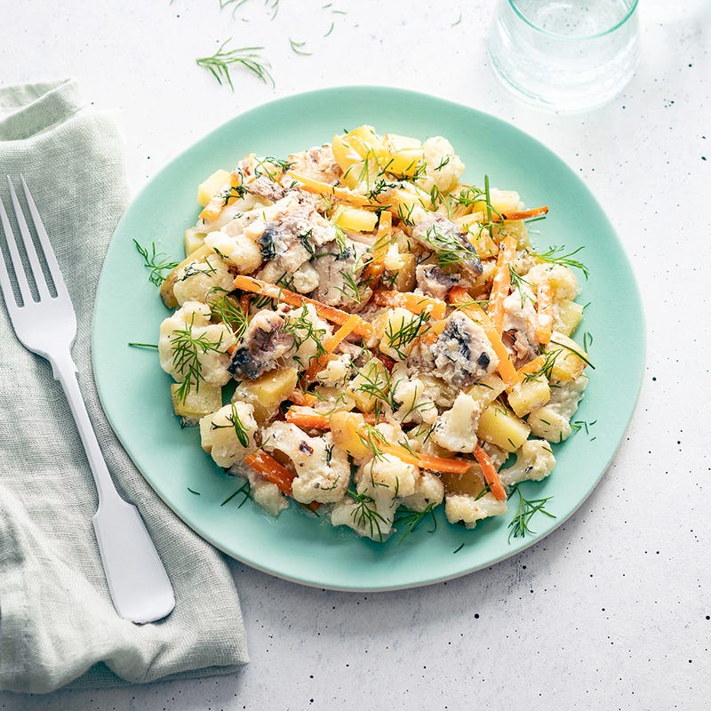 Jardinière de légumes aux sardines