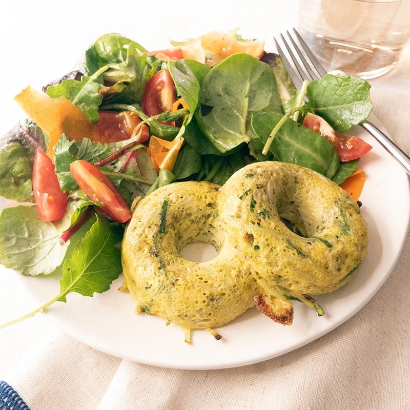Zucchini-pesto doughnuts