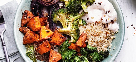 Roasted pumpkin grain bowl