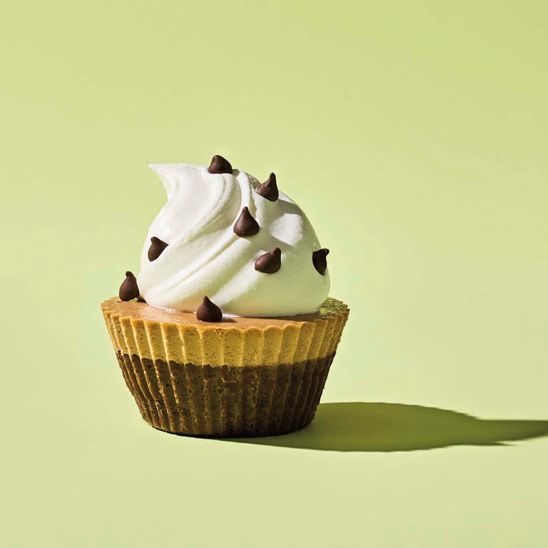 Frozen double chocolate cheesecakes